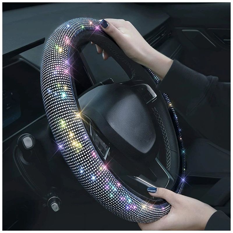 GENERICO - Funda Forro de Timon protector con cristal diamante para Suv