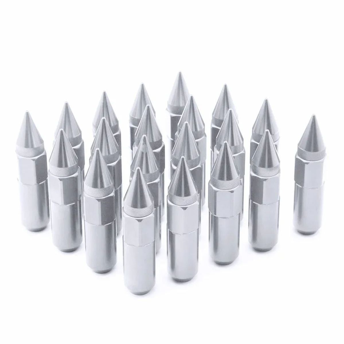 GENERICO - Kit De 20 Tuercas Con Puntas Tipo Bala De 1.50 Auto Dorado