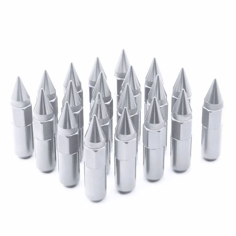 GENERICO - Kit De 20 Tuercas Con Puntas Tipo Bala De 1.50 Auto Dorado