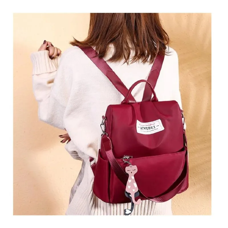 GENERICO - MOCHILA BOLSO ANTIRROBO IMPERMEABLE OXFORD CON LLAVERO