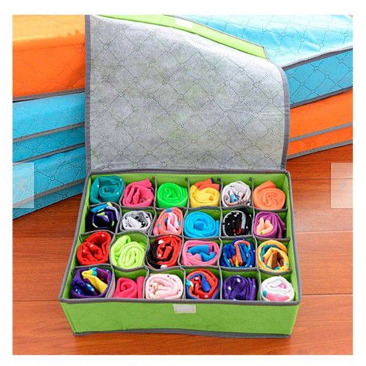 GENERICO - Organizador de Medias VERDE  de Calidad A1