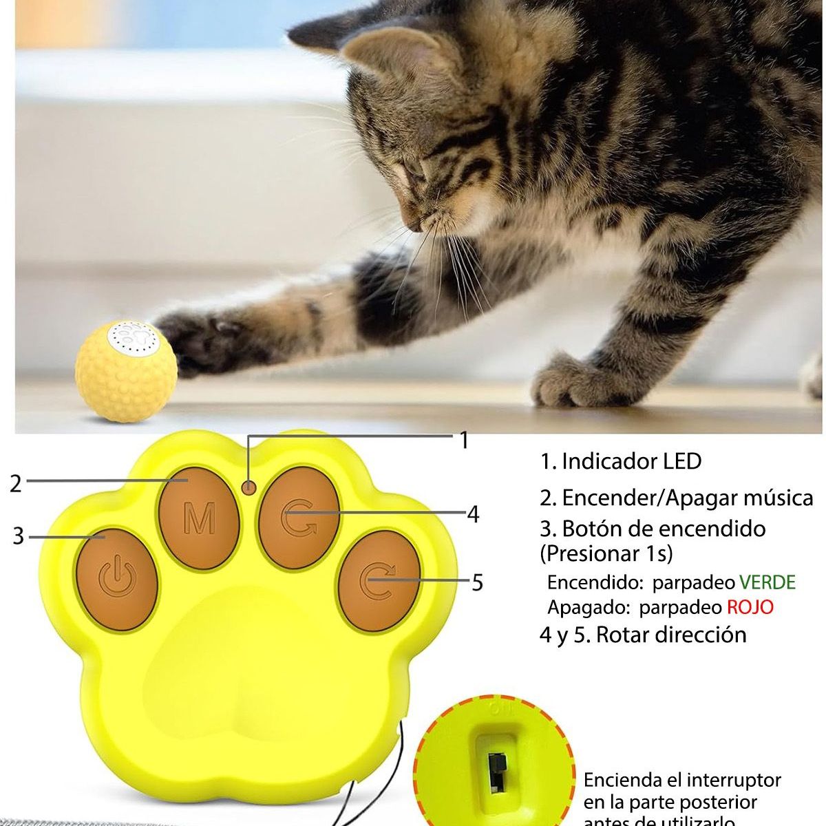 GENERICO - Juguete Interactivo para Gatos con Control Remoto