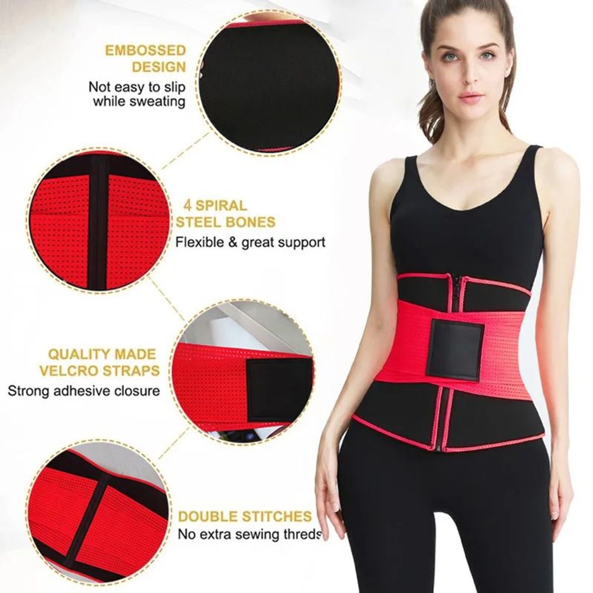 OEM - Faja Reductora Adelgazadora de Cintura de Neopreno Sweat Belt