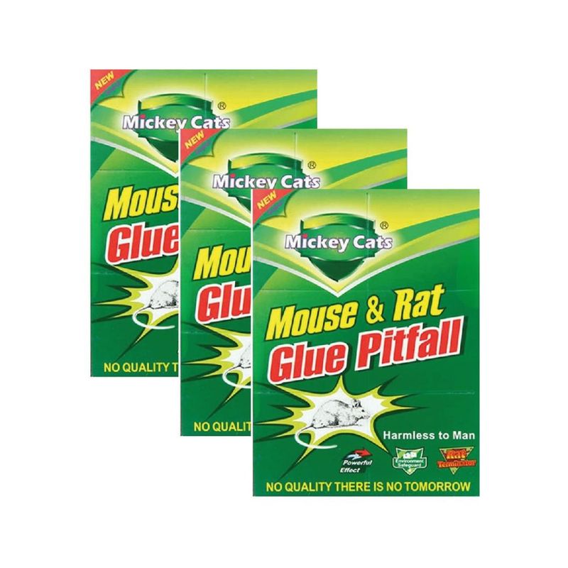 GENERICO - Trampa Para Ratas Y Ratones Con Pegamento - 03 Unidades