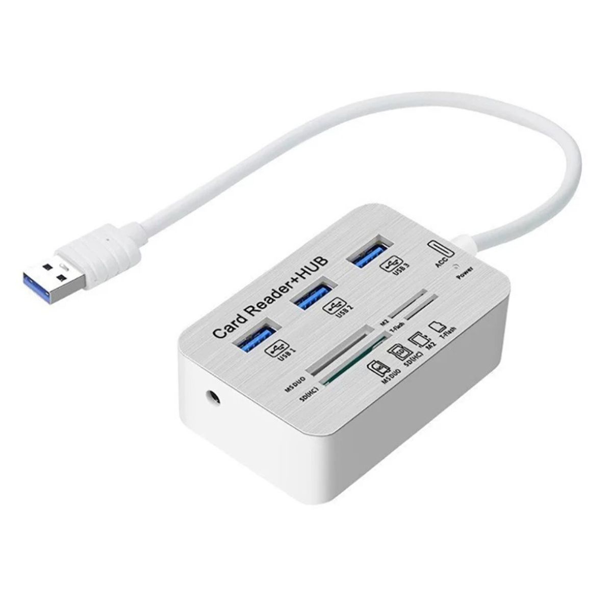 GENERICO - Adaptador Múltiple USB  7 puertos en 1