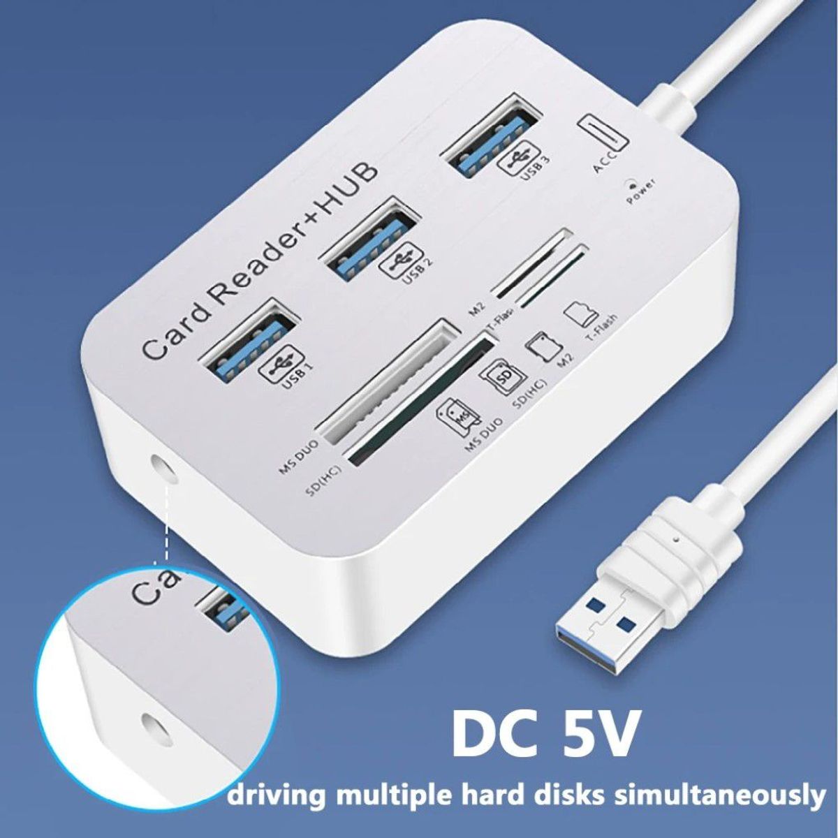 GENERICO - Adaptador Múltiple USB  todo en 1