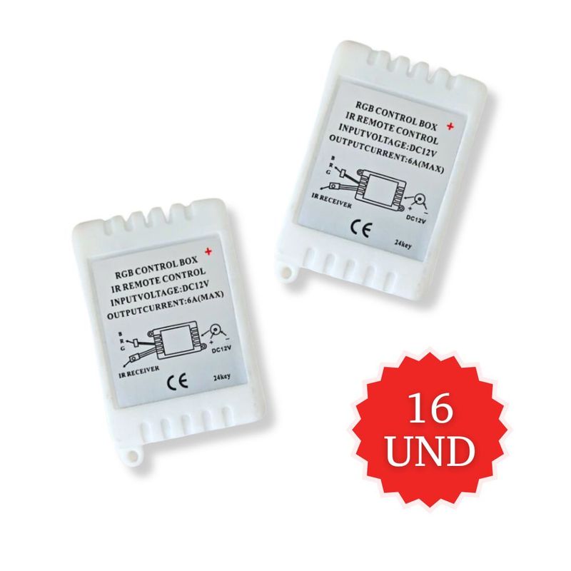 GENERICO - Controlador Para Cinta Led 5050 Rgb (PACK X16 UND)