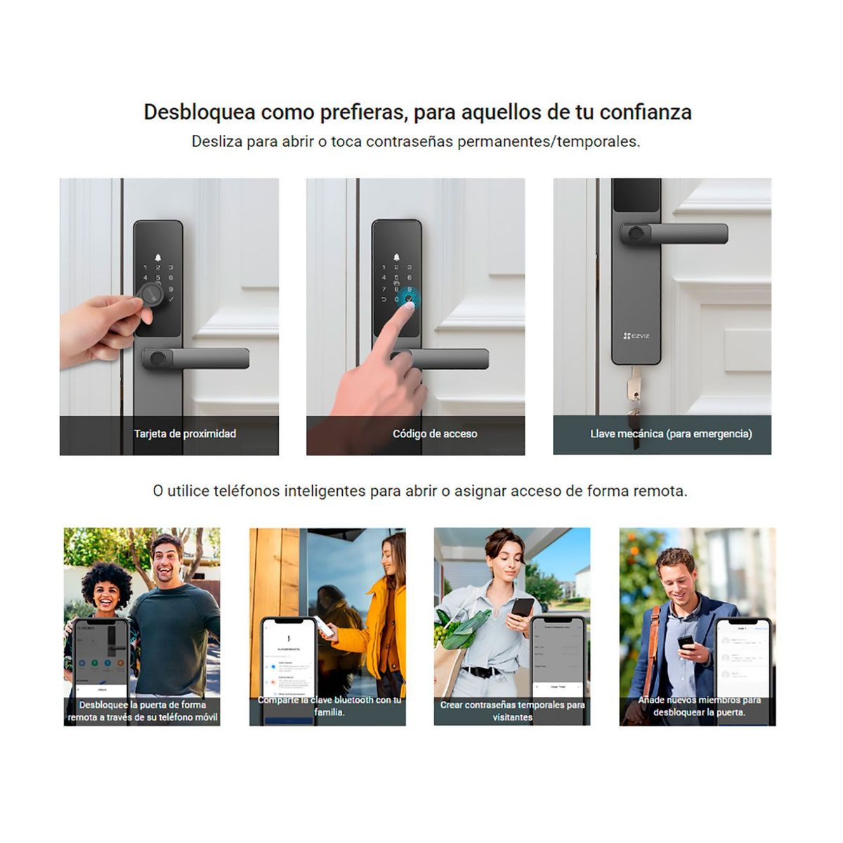 EZVIZ - Cerradura DL05 Ezviz Inteligente con Huella Dactilar IP65