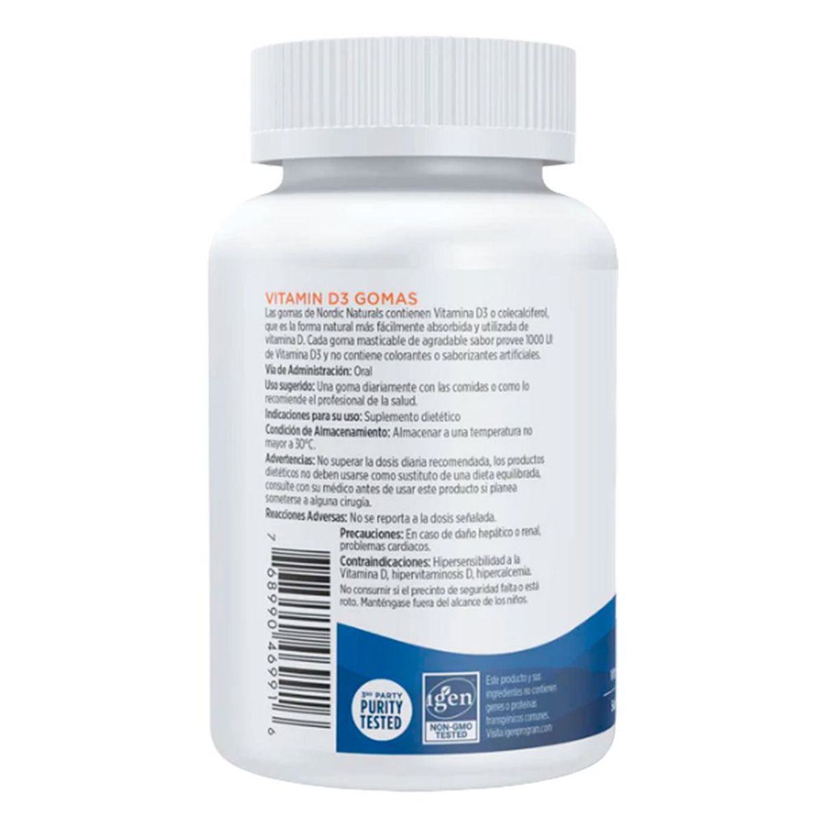 NORDIC - Vitamina D3 Nordic Naturals 120 Gomitas