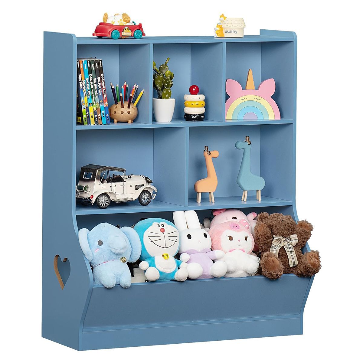 GENERICO - Librero Juguetero Mueble Infantil Edurne 3 Niveles Color Azul - Gaudi