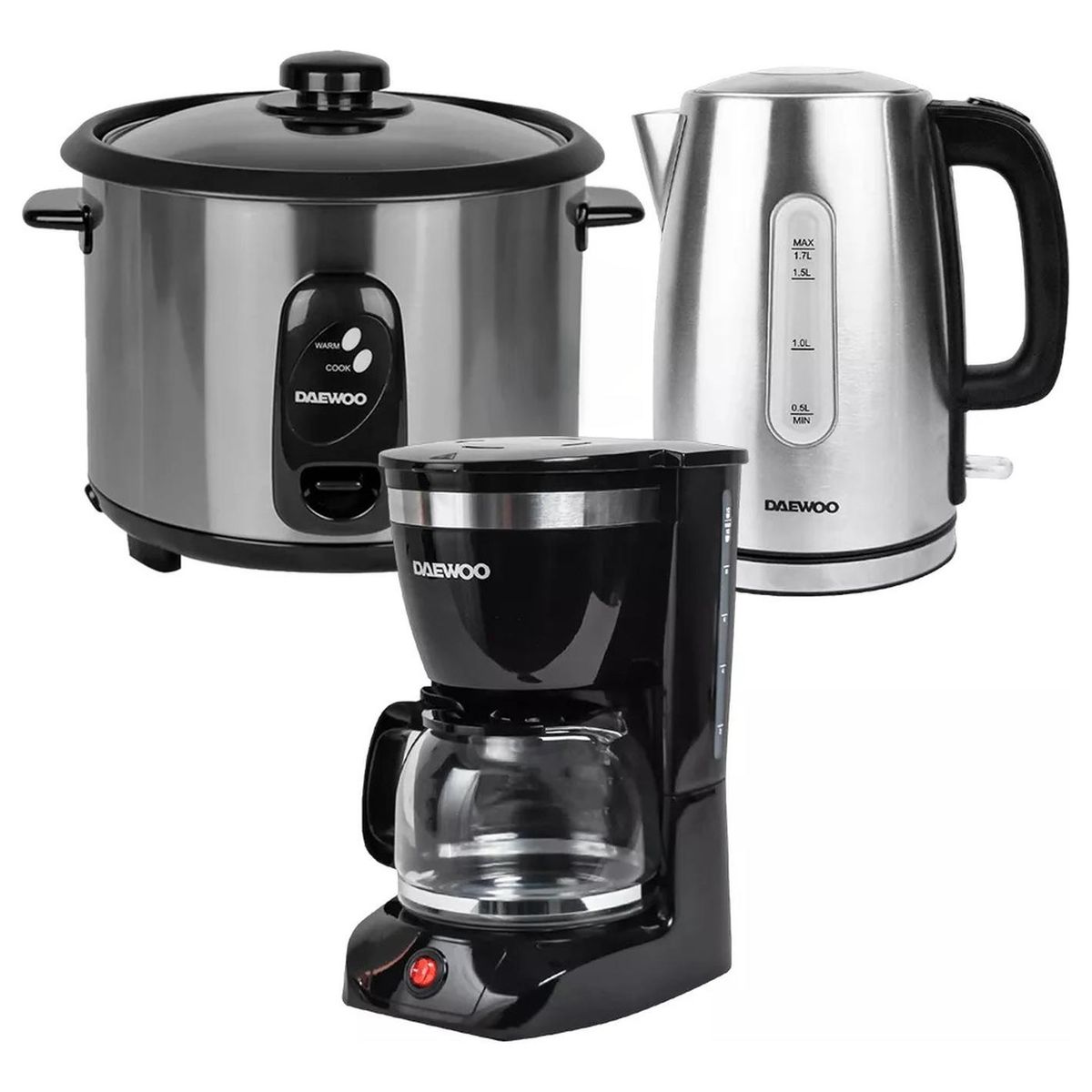 DAEWOO - Daewoo Olla Arrocera  1.8L + Hervidor  1.7L + Cafetera  1.25L