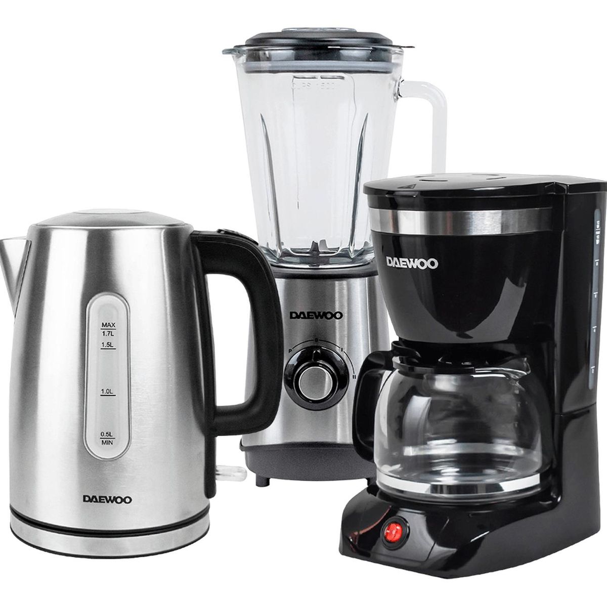 DAEWOO - Daewoo Hervidor  1.7L+Licuadora  1.5L+Cafetera  1.25L 12 Tazas