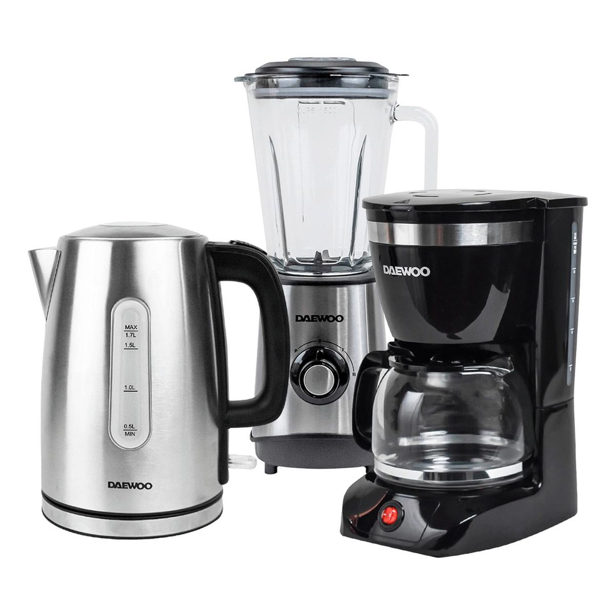 DAEWOO - Daewoo Hervidor  1.7L+Licuadora  1.5L+Cafetera  1.25L 12 Tazas