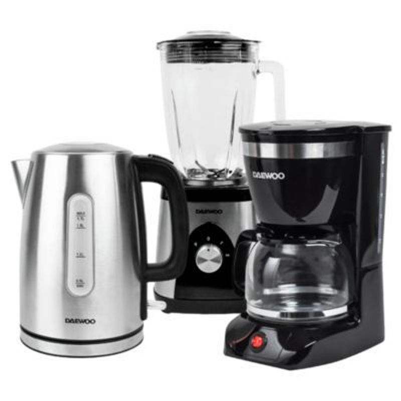 DAEWOO - Daewoo Licuadora 1.5 L + Hervidor 1.7 L + Cafetera 1.25 L 12 Tazas