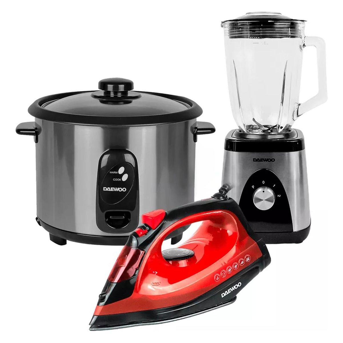 DAEWOO - Daewoo Olla Arrocera  2.8L+Licuadora  1.5L+Plancha de Vapor