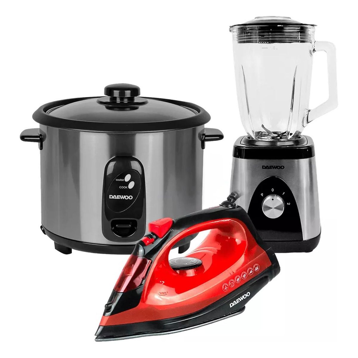 DAEWOO - Daewoo Olla Arrocera  2.8L+Licuadora  1.5L+Plancha de Vapor