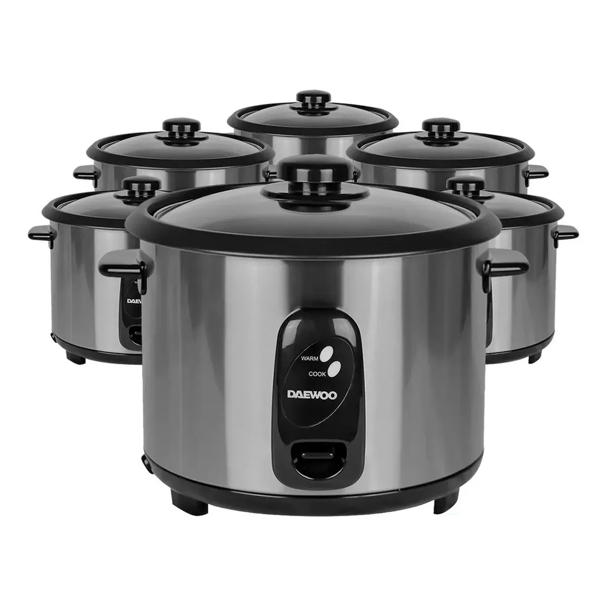 DAEWOO - Olla Arrocera Daewoo Antiadherente  2.8L Inoxidable Pack x6