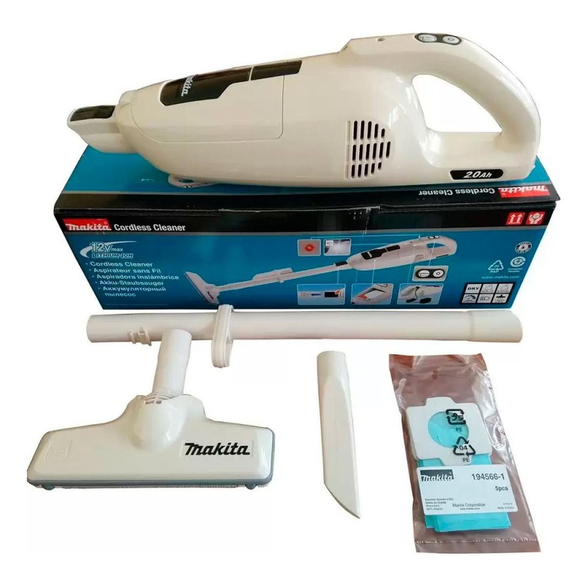 MAKITA - Aspiradora Inalámbrica Cl114Fdwi Cxt 12V Blanca Makita