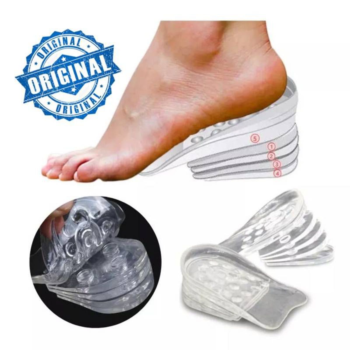 OEM - Plantilla Aumenta Crece Incrementa Estatura 5cm para Zapato