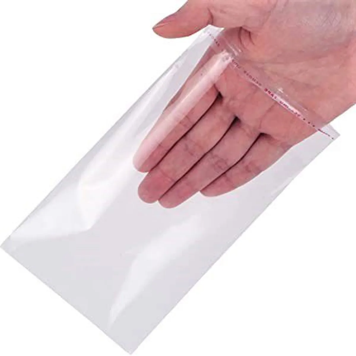 LA SEMILLITA PERUANA - 100 BOLSA TRANSPARENTE CON CINTA ADHESIVA, FÁCIL SELLADO, AUTOADHESIVO