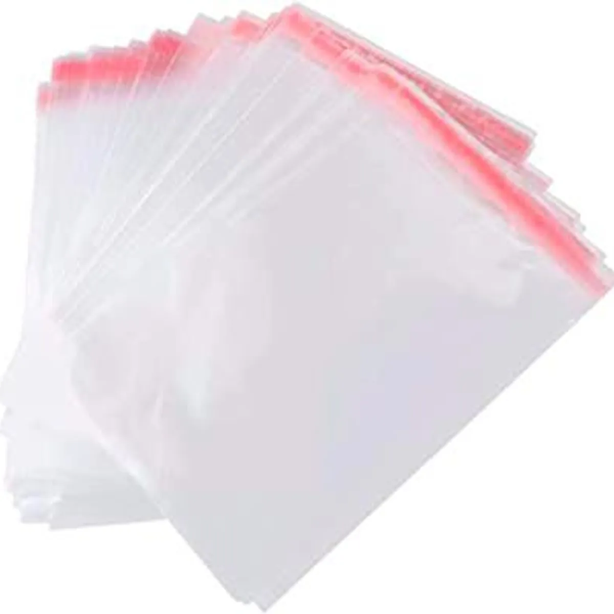 LA SEMILLITA PERUANA - 100 BOLSA TRANSPARENTE CON CINTA ADHESIVA, FÁCIL SELLADO, AUTOADHESIVO