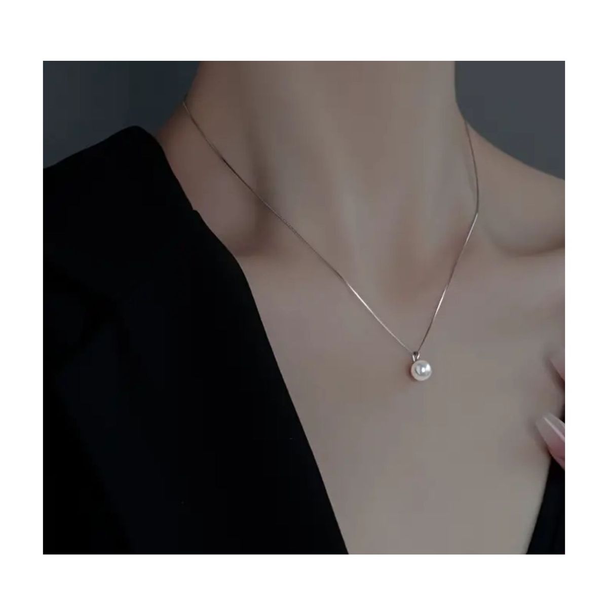 GENERICO - Collar Elegante para Mujer con Perla en Chapado