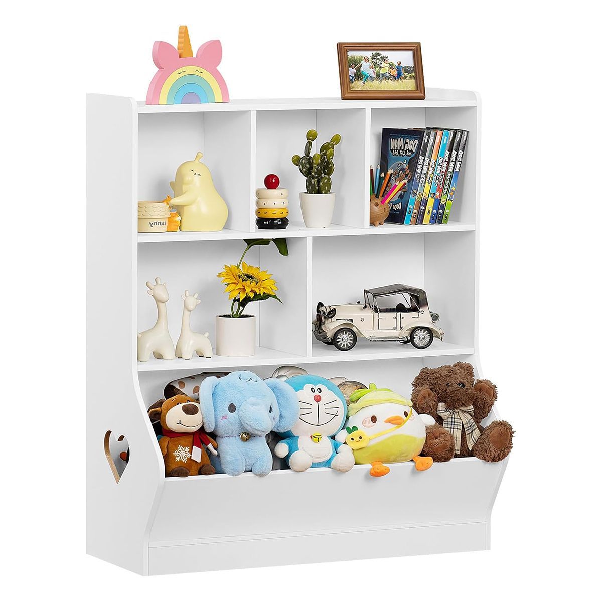 GENERICO - Librero Juguetero Mueble Infantil Edurne 3 Niveles Blanco - Gaudi