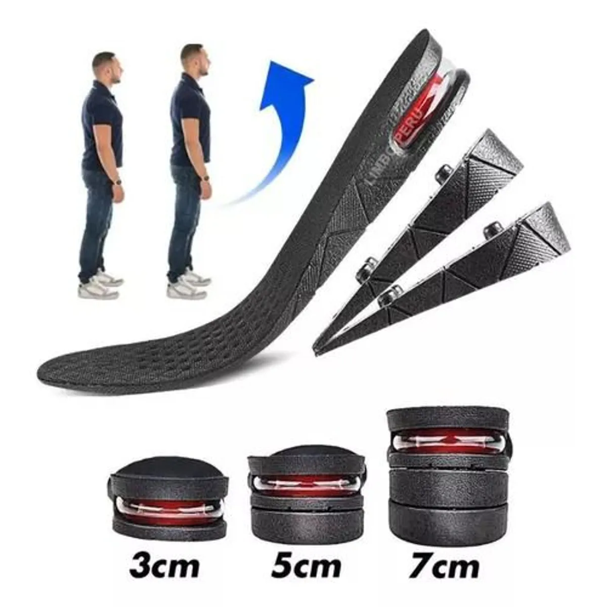 OEM - Plantillas Crece 7cm Elevate Shoes  Cápsula de Aire Mas Alto