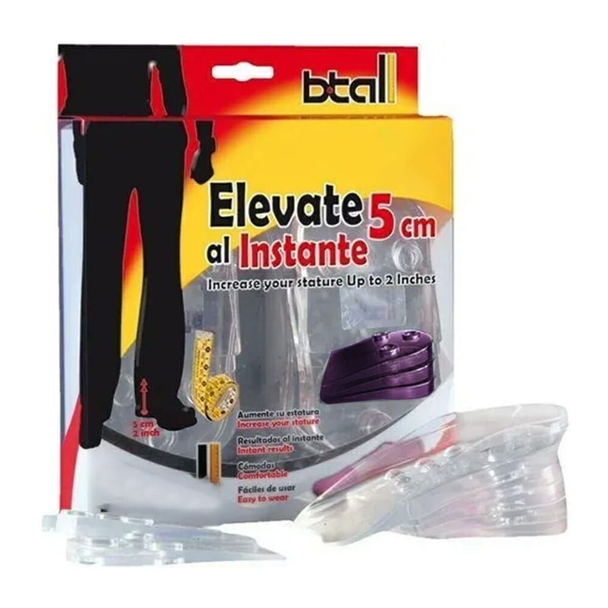 OEM - Plantilla Aumenta Estatura Tamaño 5cm Sillicona Zapato