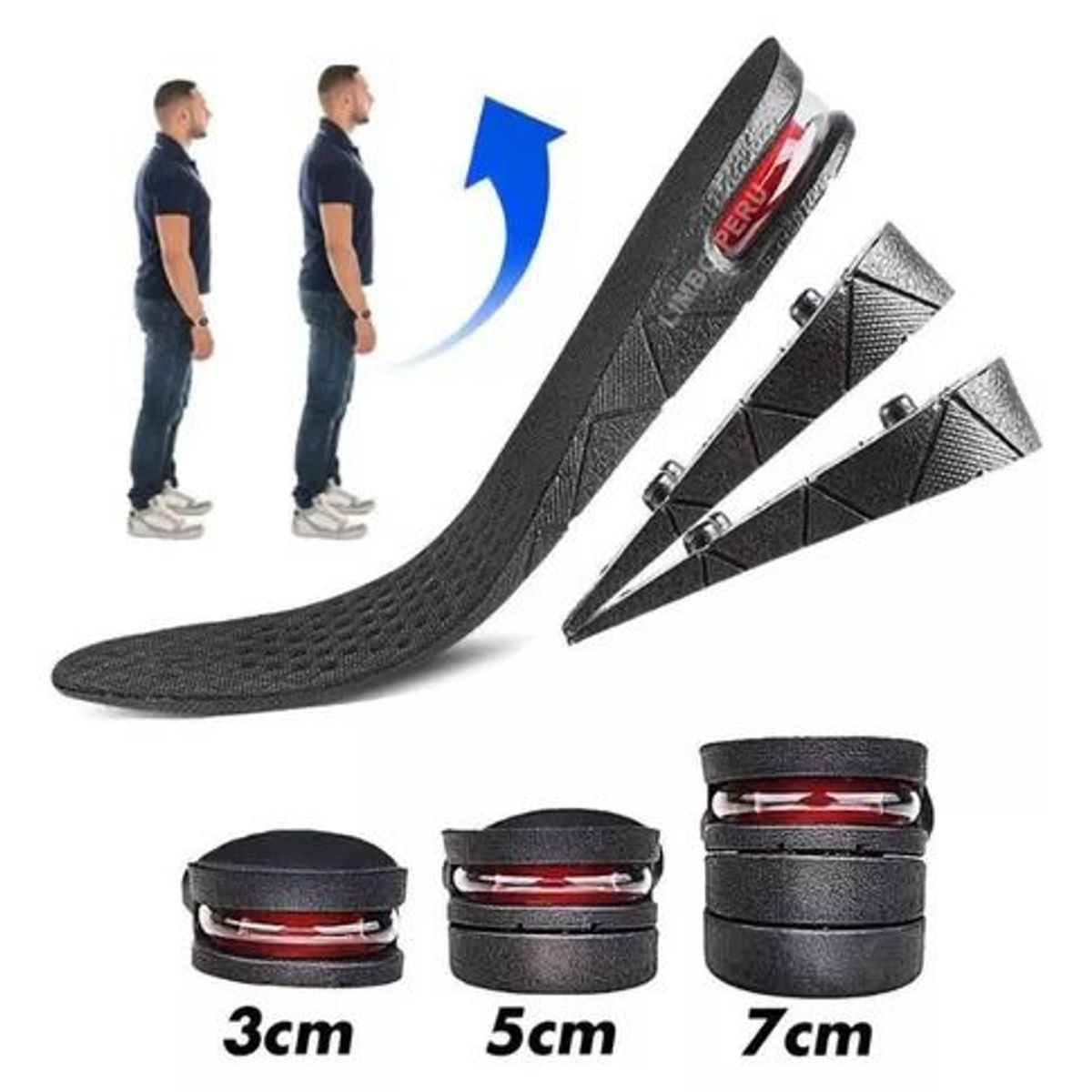 OEM - Plantillas Elevate Mas 7cm Crece Al Instante con Capsulas