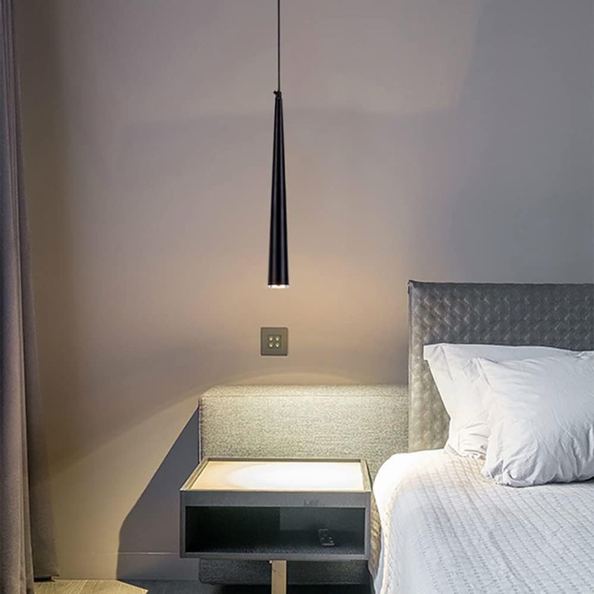 GENERICO - Lámpara colgante lineal industrial LED regulable