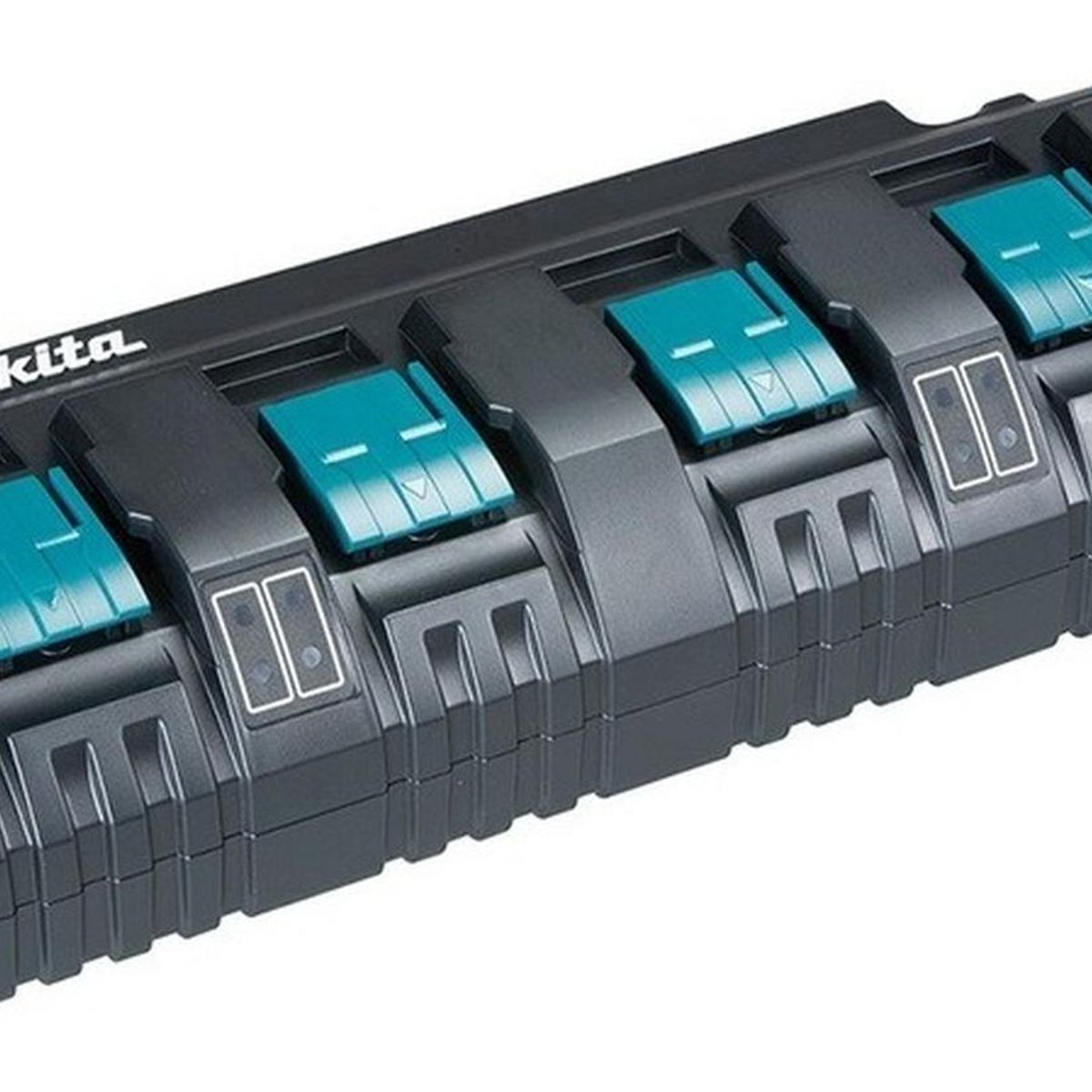 MAKITA - Cargador Múltiple Makita DC18SF 18V 4 Baterías Simultáneas