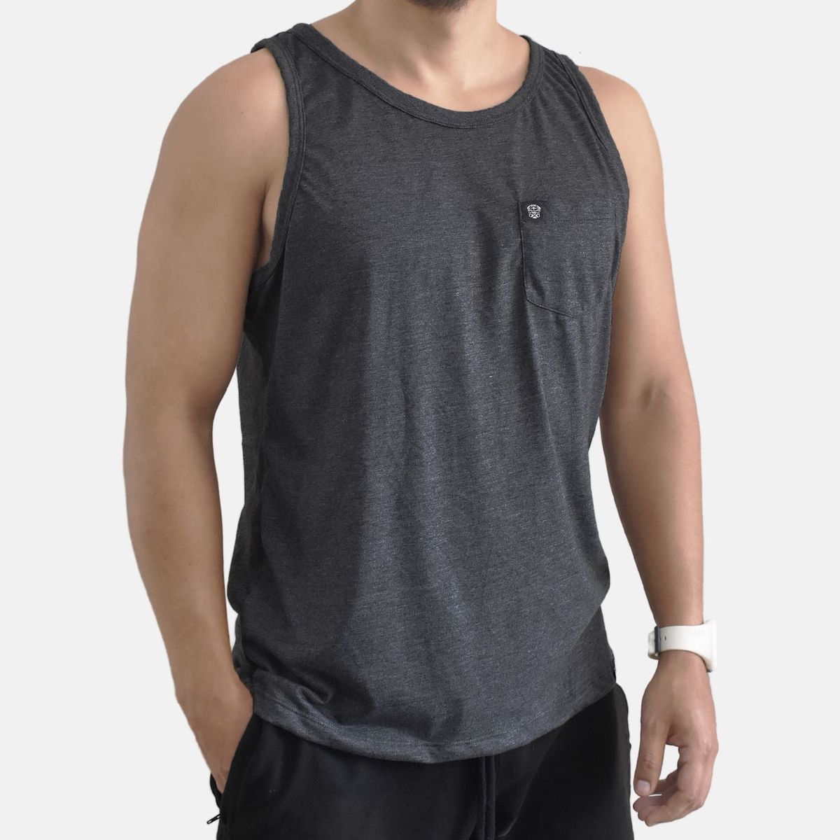 YONISTERS CLOTHING - Bividi Básico de Algodón con Bolsillo Yonisters Clothing Charcoal