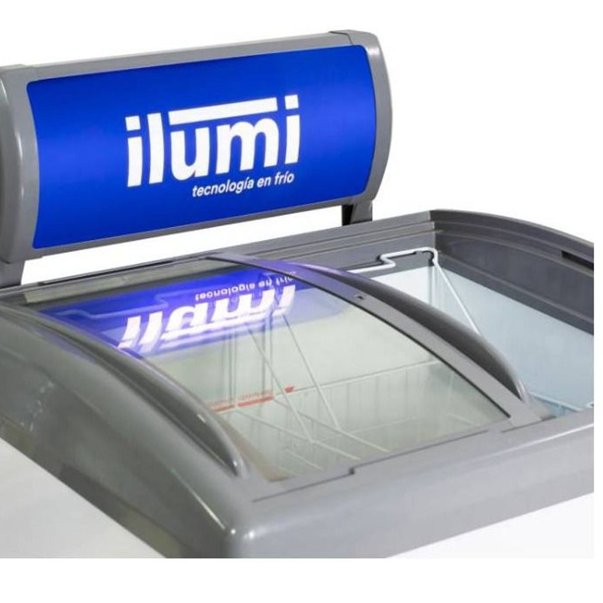 ILUMI - Congelador Ilumi TF-1600 con tapa de vidrio de 160 L
