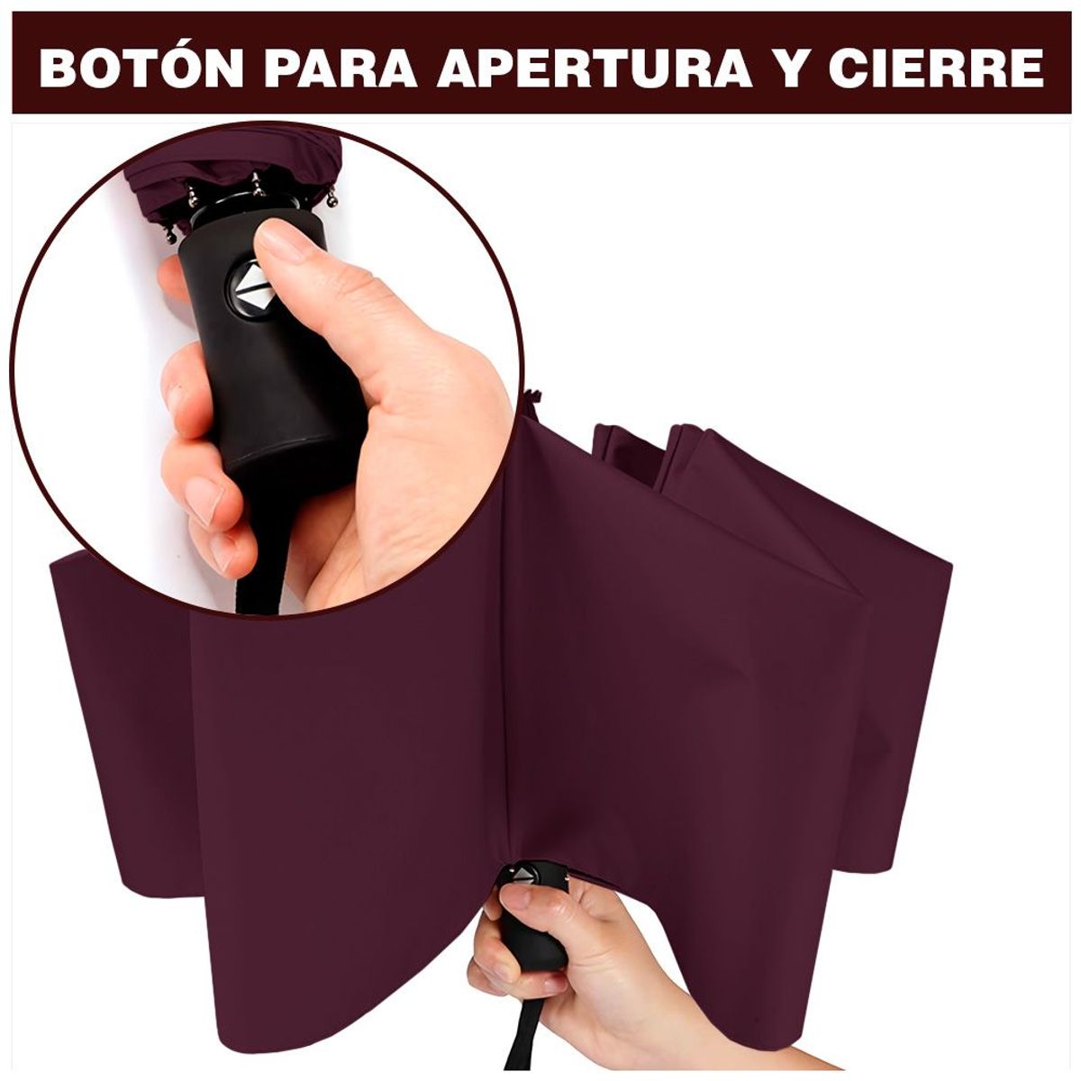 KELLER - Paraguas Plegable con Protección UV Sombrilla de Mano K01 GD