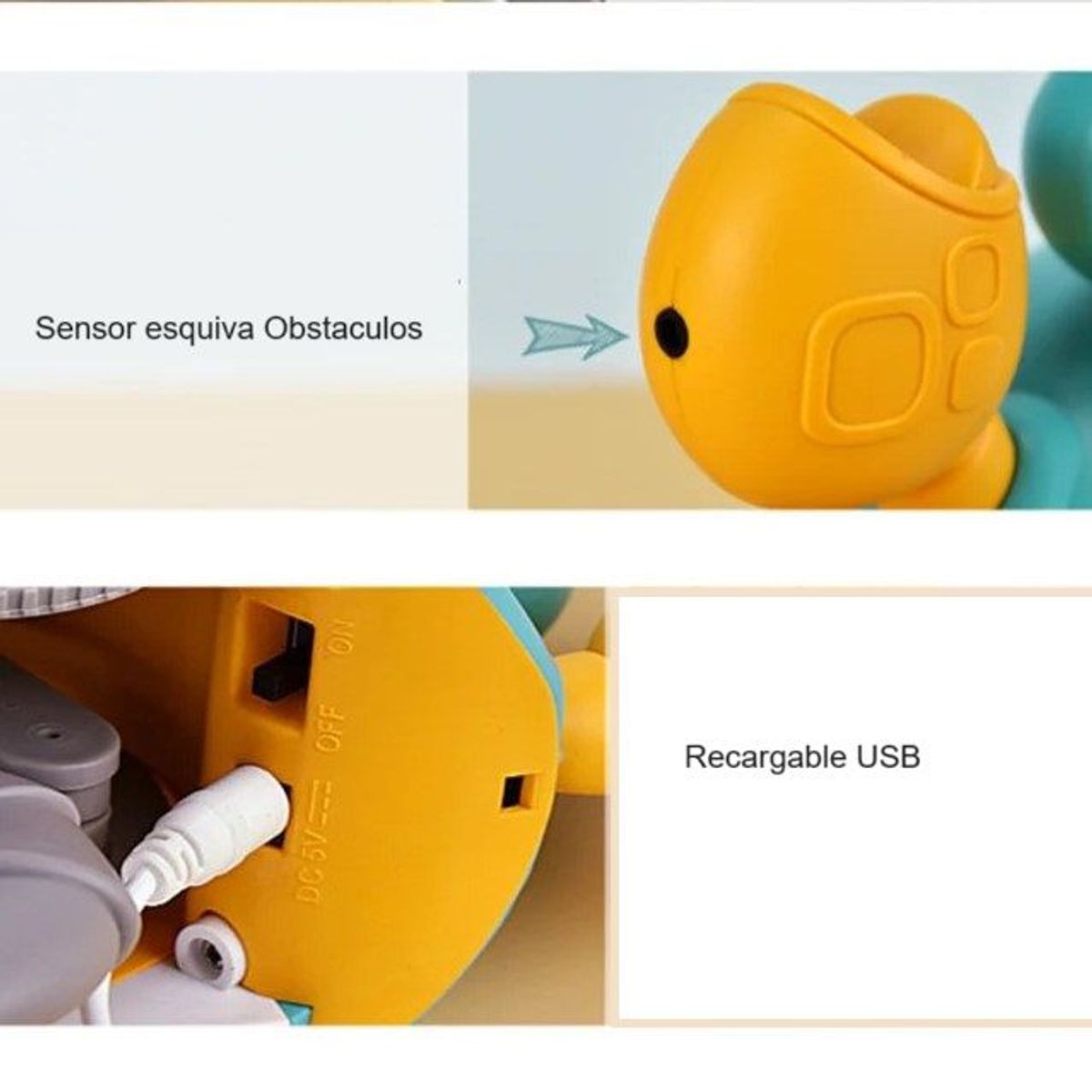 GENERICO - CANGREJO BAILARIN CON SENSOR RECARGABLE - ROJO Y AMARILLO