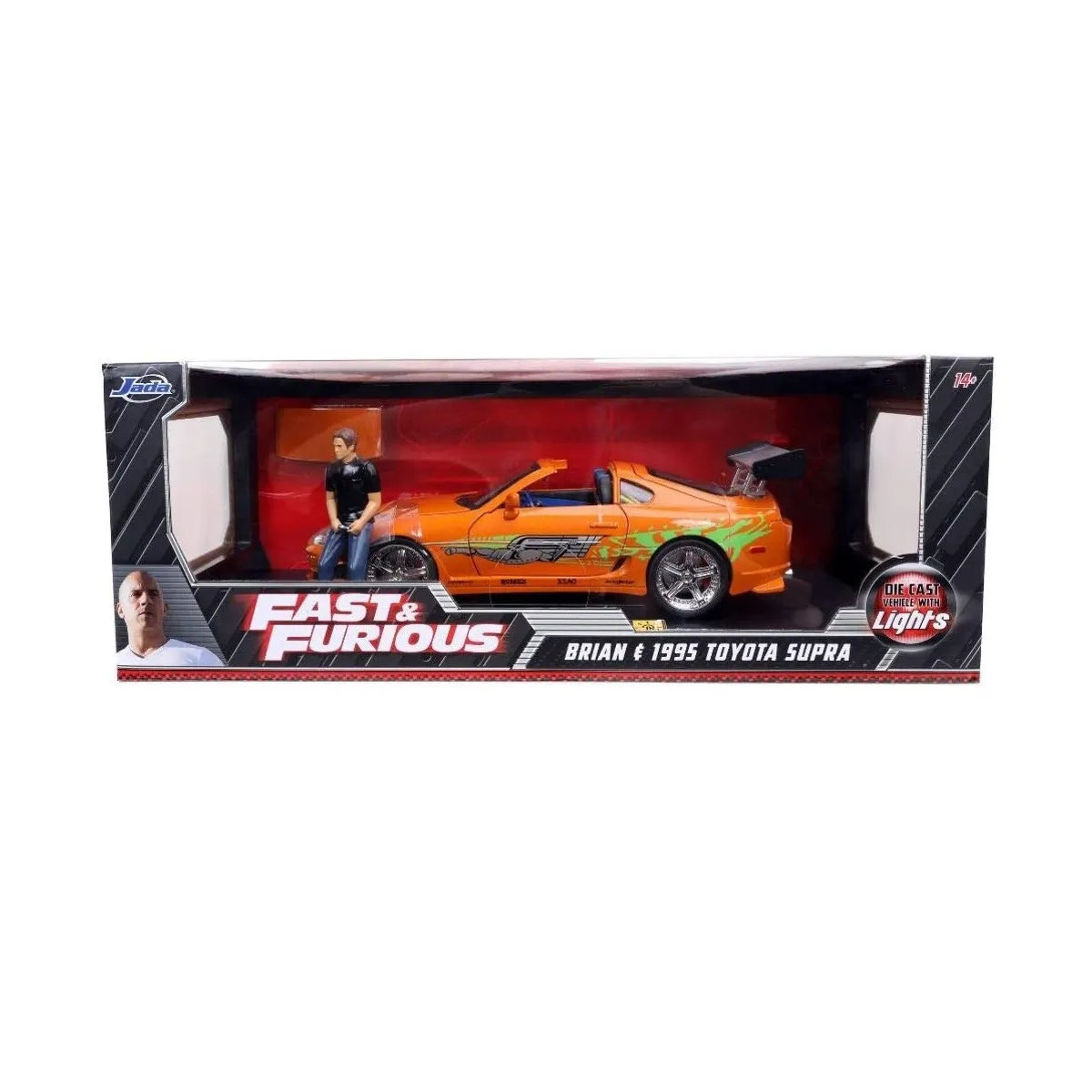 JADA TOYS - AUTO COLECCION TOYOTA SUPRA RAPIDOS Y FURIOSOS 1: 18 CON LUZ