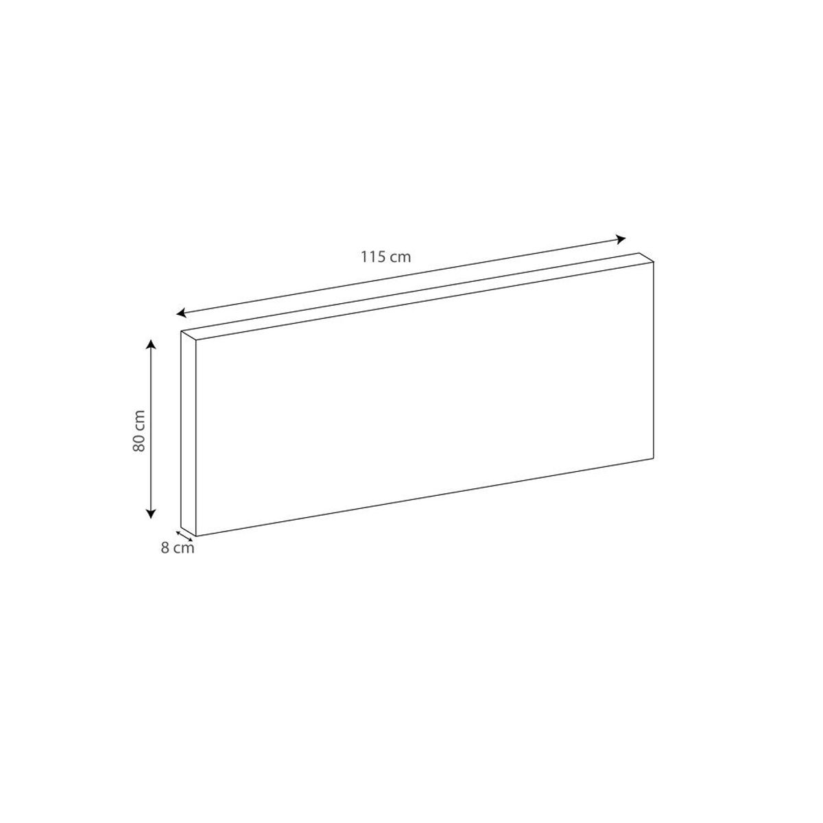 BARAKA HOME - Cabecera Manarola Aerea 1.5 Plz - Negro