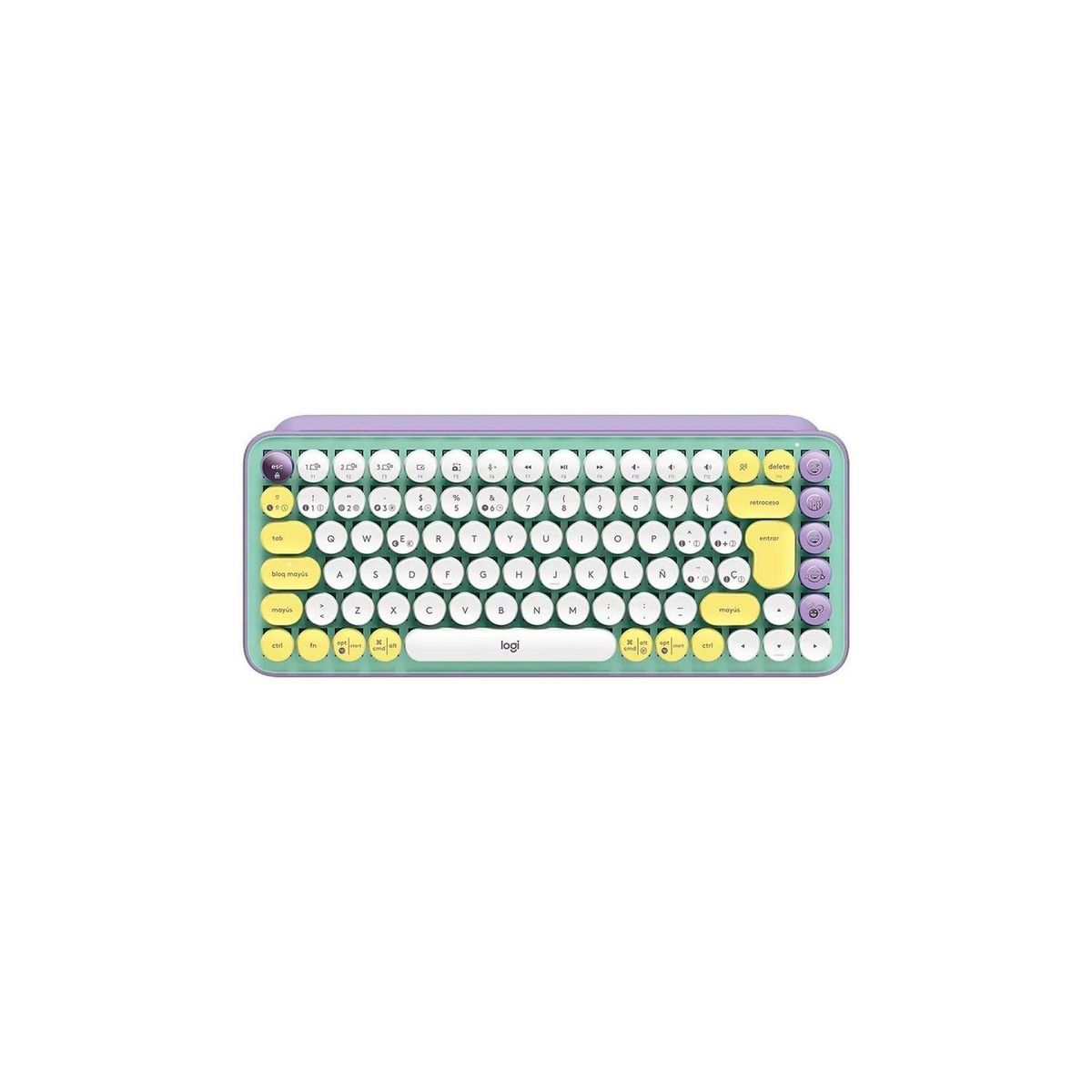 LOGITECH - Teclado Pop Keys Mecánico Lila Green