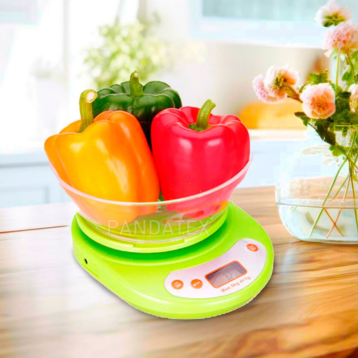 GENERICO - BALANZA GRAMERA DIGITAL VERDE 5KG DE CAPACIDAD