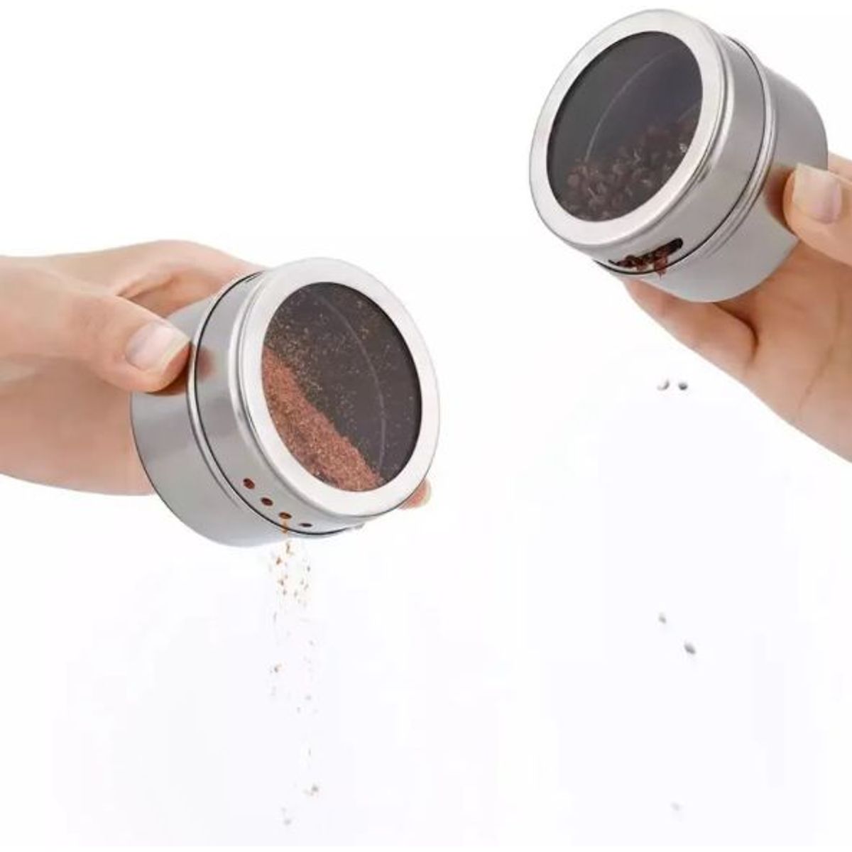 GENERICO - Condimenteros de Cocina Especieros Magnéticos con Imán x 2 unid.