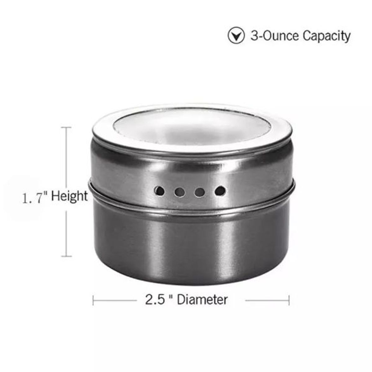 GENERICO - Condimenteros de Cocina Especieros Magnéticos con Imán x 3 unid.
