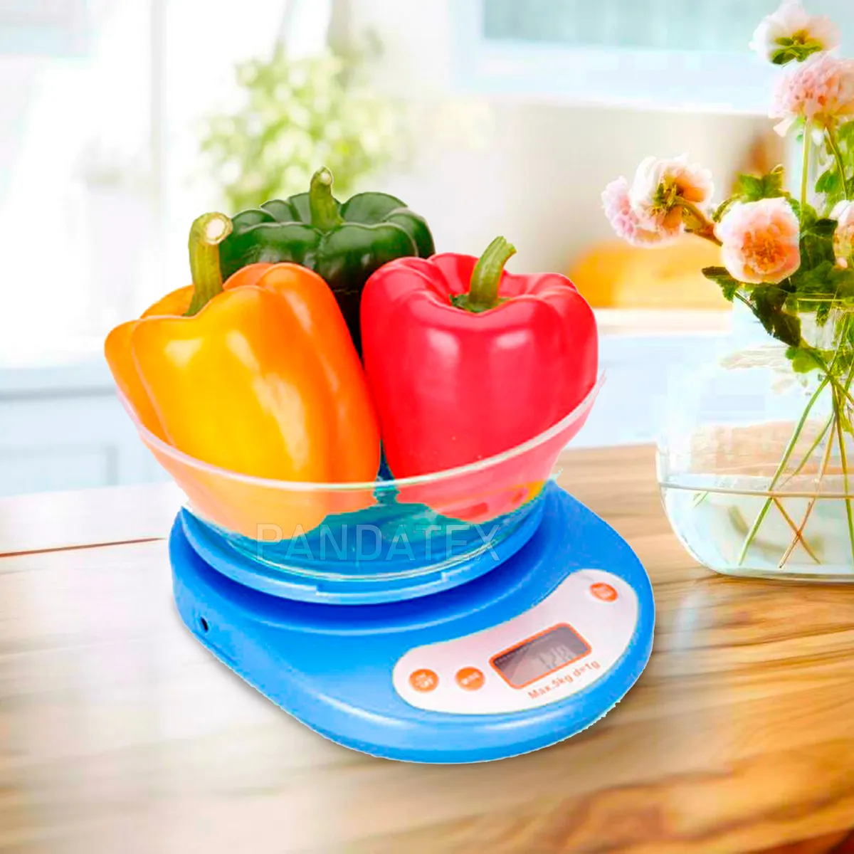 GENERICO - BALANZA GRAMERA DIGITAL AZUL 5KG DE CAPACIDAD