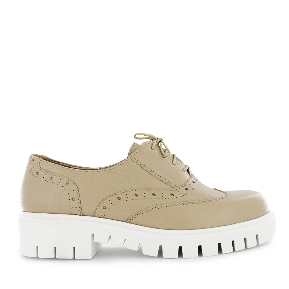 ECCO - Zapatos Oxford Mujer Ecco Landa01 Beige Cuero