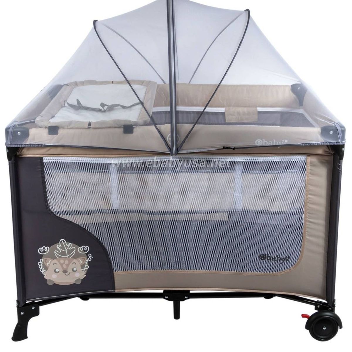 EBABY - Cuna Corral Ebaby Con Cambiador Happy Dream Beige