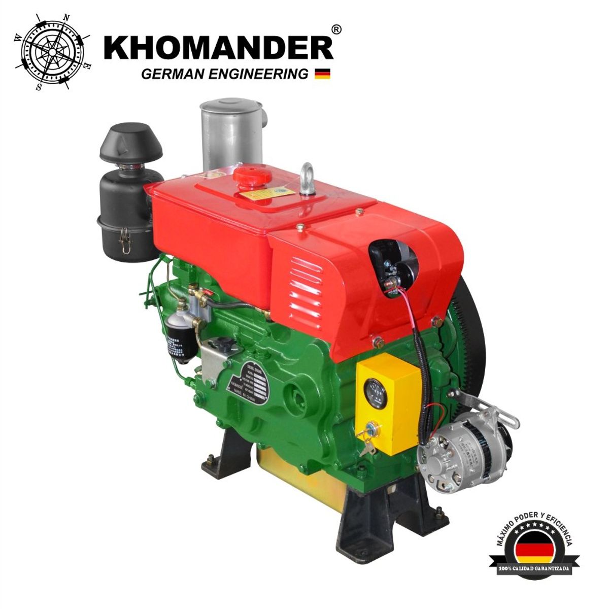 KHOMANDER - MOTOR PETROLERO DIESEL LD 24HP ARRANQUE ELECTRICO - KHOMANDER