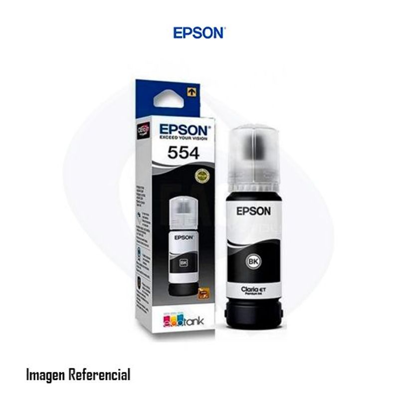 EPSON - Epson T554 - Negro - recarga de tinta para EcoTank L8160, L8180