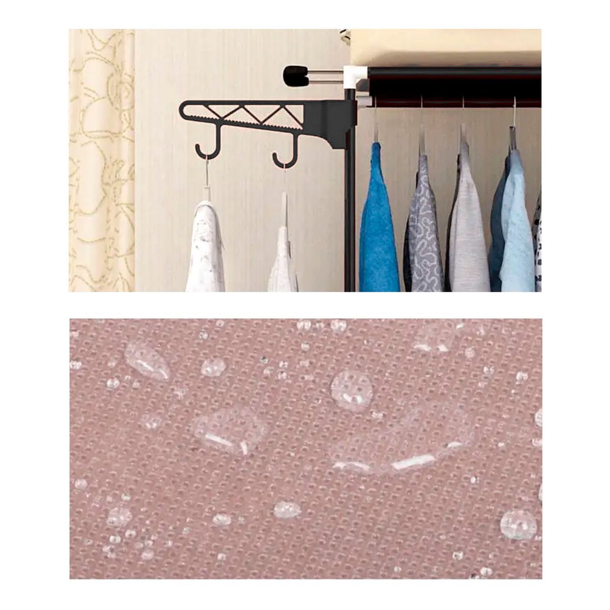 GENERICO - ROPERO ORGANIZADOR PERCHERO COLOR NEGRO