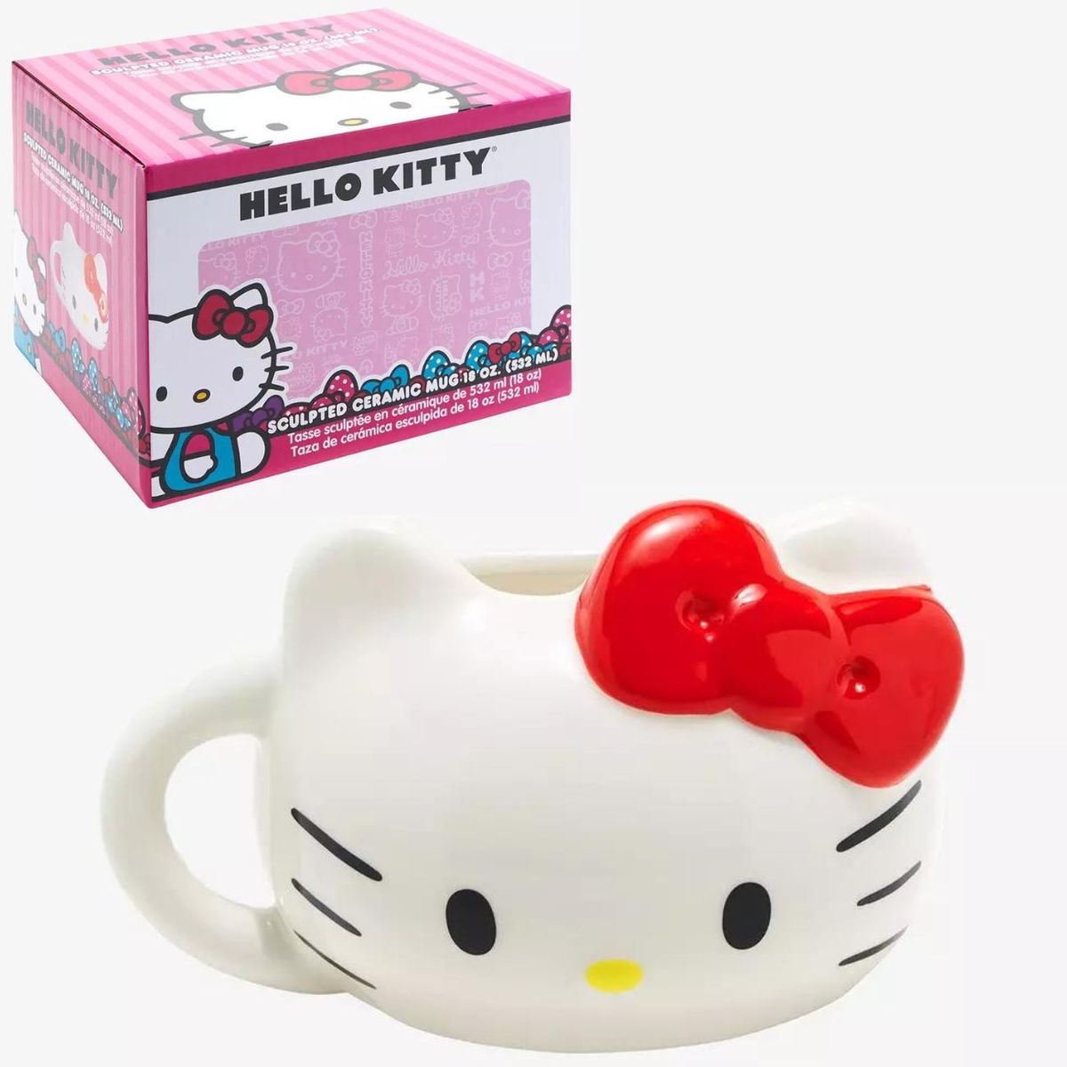 HELLO KITTY - Taza Hello Kitty 18 oz - Mug ceramica 532 ml Sanrio Hello Kitty