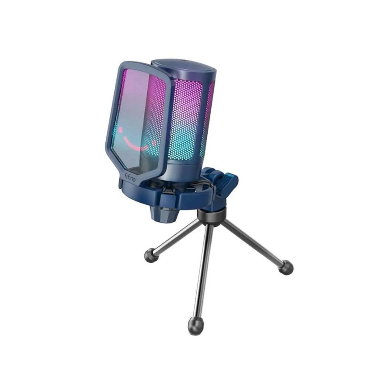 FIFINE - Micrófono FIFINE A6V RGB Condensador - Azul